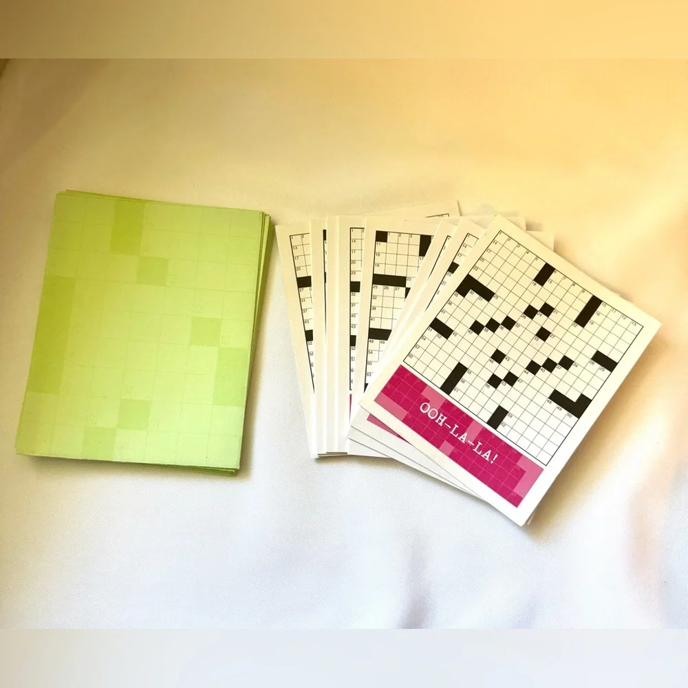 Clarkson Potter Random House Crossword Puzzle notecards set of 9